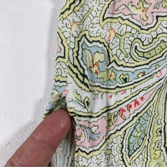 Anthropologie Florets Paisley Sleep Robe Eyelet Lace Romantic Pastel Size Small - Picture 13 of 16